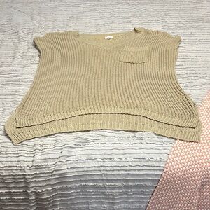 LA MIEL Tan Knit Sweater